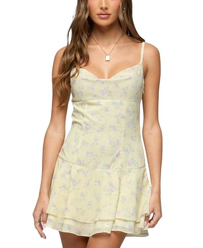 Edikted Edikted Daphna Floral Chiffon Mini Dress