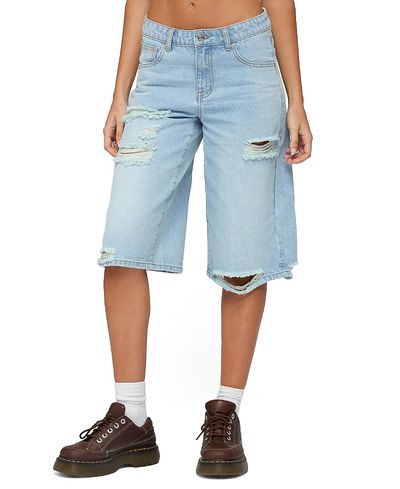 Edikted Edikted Distressed Low Rise Boyfriend Bermuda Shorts