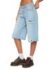 Edikted Edikted Distressed Low Rise Boyfriend Bermuda Shorts - 4
