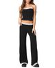 Edikted Edikted Domino Contrast Lace Trim Pants - 2