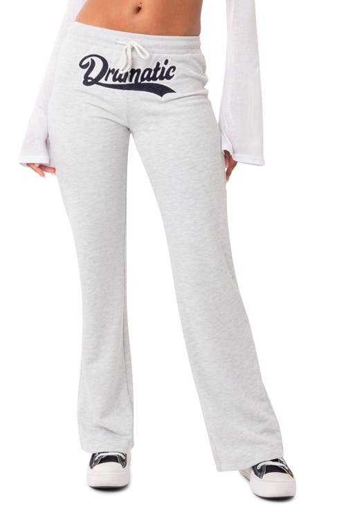 EDIKTED EDIKTED Dramatic Appliqué Low Rise Cotton Blend Fleece Pants