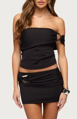 EDIKTED EDIKTED Eden Metal Ring One-Shoulder Top