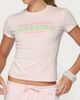 Edikted Edikted Edikted Bites T Shirt Top in Light/Pink, Women's at Urban Outfitters - 1