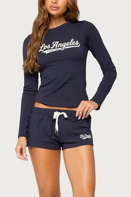 Edikted Edikted Edikted Cali Shorts in Navy, Women's at Urban Outfitters