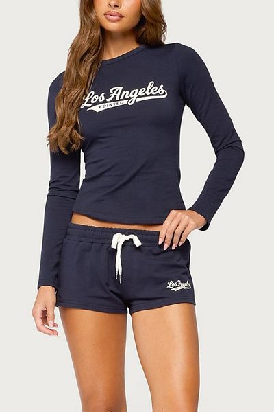 Edikted Edikted Edikted Cali Shorts in Navy, Women's at Urban Outfitters