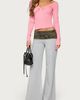 Edikted Edikted Edikted Duty Foldover Pants in Light/Gray/Melange, Women's at Urban Outfitters - 1