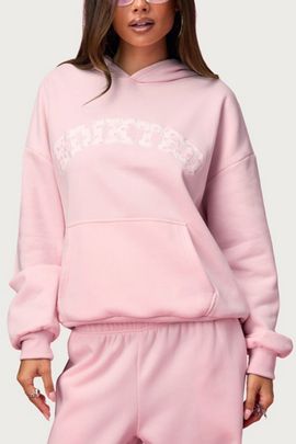 Edikted Edikted Edikted Hearts Barbie Oversized Hoodie in Light/Pink, Women's at Urban Outfitters
