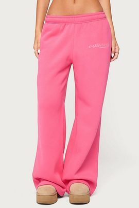 Edikted Edikted Edikted International Wide Leg Sweatpants in Pink, Women's at Urban Outfitters