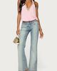 Edikted Edikted Eilen Lacey Wrap Halter Top in Pink, Women's at Urban Outfitters - 2