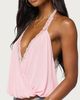 Edikted Edikted Eilen Lacey Wrap Halter Top in Pink, Women's at Urban Outfitters - 3