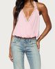 Edikted Edikted Eilen Lacey Wrap Halter Top in Pink, Women's at Urban Outfitters - 4