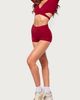 Edikted Edikted Elinor High Rise Shorts in Burgundy, Women's at Urban Outfitters - 4