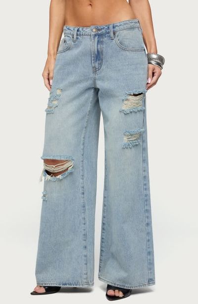 EDIKTED EDIKTED Ellah Distressed Low Rise Baggy Jeans