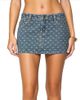 Edikted Edikted Embroidered Bow Denim Mini Skirt - 1