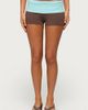 Edikted Edikted Emmey Contrast Foldover Shorts in Brown/And/Aqua, Women's at Urban Outfitters - 1