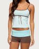 Edikted Edikted Emmey Contrast Foldover Shorts in Brown/And/Aqua, Women's at Urban Outfitters - 2