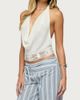 Edikted Edikted Ennis Crochet Waist Knit Top in Cream, Women's at Urban Outfitters - 4