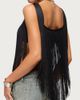 Edikted Edikted Eranthe Fringed Crop Top in Black, Women's at Urban Outfitters - 5