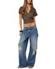 Edikted Edikted Eunia Studded Low Rise Baggy Jeans - 3