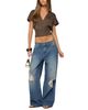 Edikted Edikted Eunia Studded Low Rise Baggy Jeans - 5