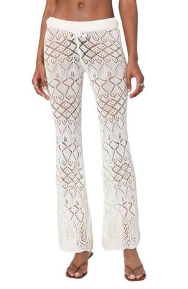 EDIKTED EDIKTED Fable Mixed Open Stitch Cotton Blend Pants