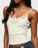 Edikted Edikted Fawnie Crochet Ribbed Tank Top in Ivory, Women's at Urban Outfitters - 3