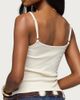 Edikted Edikted Fawnie Crochet Ribbed Tank Top in Ivory, Women's at Urban Outfitters - 5