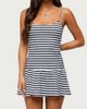 Edikted Edikted Felicitie Striped Mini Dress in Navy/And/White, Women's at Urban Outfitters - 1