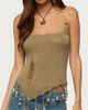 Edikted Edikted Fernie Bead Fringe Knit Top in Olive, Women's at Urban Outfitters - 1
