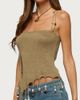 Edikted Edikted Fernie Bead Fringe Knit Top in Olive, Women's at Urban Outfitters - 3