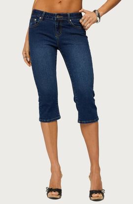EDIKTED EDIKTED Fifer Low Rise Capri Jeans