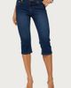Edikted Edikted Fifer Low Rise Capri Jeans in Dark/Blue/Washed, Women's at Urban Outfitters - 1