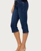 Edikted Edikted Fifer Low Rise Capri Jeans in Dark/Blue/Washed, Women's at Urban Outfitters - 2