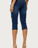 Edikted Edikted Fifer Low Rise Capri Jeans in Dark/Blue/Washed, Women's at Urban Outfitters - 4