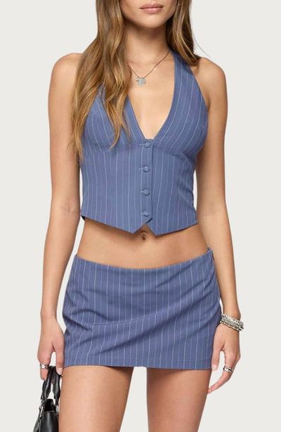 EDIKTED EDIKTED Frankey Pinstripe Halter Vest