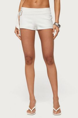 Edikted Edikted Freyan Belted Shorts in White, Women's at Urban Outfitters