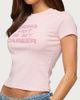 Edikted Edikted Full Time Hot Girl T Shirt Top in Pink, Women's at Urban Outfitters - 3
