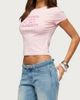 Edikted Edikted Full Time Hot Girl T Shirt Top in Pink, Women's at Urban Outfitters - 4