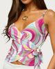 Edikted Edikted Galie Abstract Printed Wrap Top in Mix, Women's at Urban Outfitters - 3