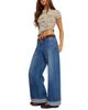 Edikted Edikted Gatz Cuffed Low Rise Wide Leg Jeans - 4