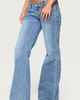 Edikted Edikted Girla Low Rise Wide Leg Jeans in Blue/Washed, Women's at Urban Outfitters - 3
