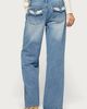 Edikted Edikted Haela Studded Angel Low Rise Baggy Jeans in Light/Blue/Washed, Women's at Urban Outfitters - 1