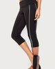Edikted Edikted Halleigh Stripey Foldover Capri Pants in Black, Women's at Urban Outfitters - 1