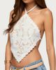 Edikted Edikted Handkerchief Backless Lace Halter Top in White, Women's at Urban Outfitters - 3