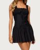 Edikted Edikted Harmonie Tie Front Mini Dress in Black, Women's at Urban Outfitters - 1