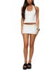 Edikted Edikted Havana Grommet Ribbed Foldover Mini Skort - 2