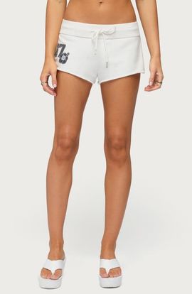 EDIKTED EDIKTED Hibiscus Graphic Micro Shorts