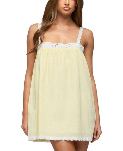 Edikted Edikted Hipla Contrast Lacey Cotton Dress