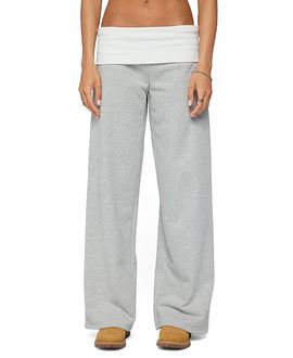 Edikted Edikted Idha Contrast Foldover Baggy Sweatpants