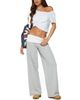 Edikted Edikted Idha Contrast Foldover Baggy Sweatpants - 5